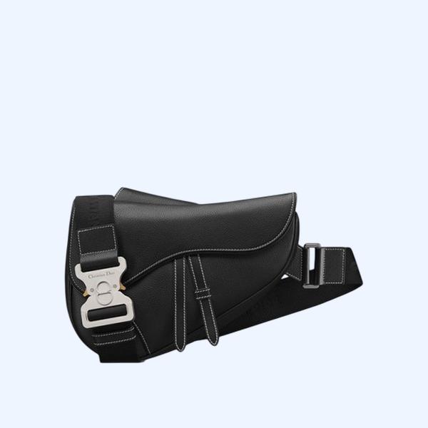 디올 Saddle 백 블랙 그레인 송아지 가죽