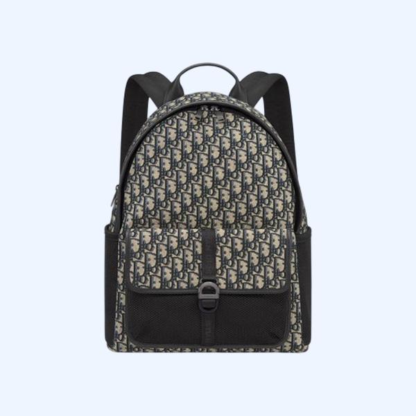 디올 오블리크 자카드 8 백팩 베이지