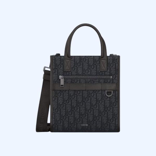디올 사파리 노스 사우스 토트백 블랙