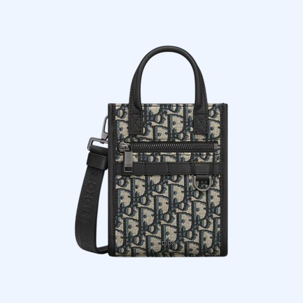 디올 사파리 노스-사우스 미니 토트백 베이지