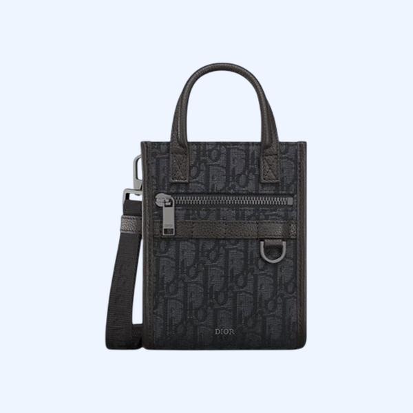 디올 사파리 노스 사우스 미니 토트백 블랙