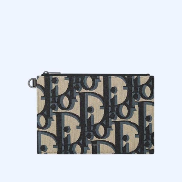 디올 맥시 A5 파우치 베이지