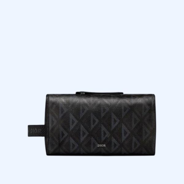 디올 다이아몬드 Lingot 토일레트리 케이스 블랙