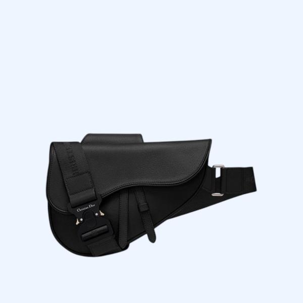 디올 그레인드 카프스킨 블랙 새들 백