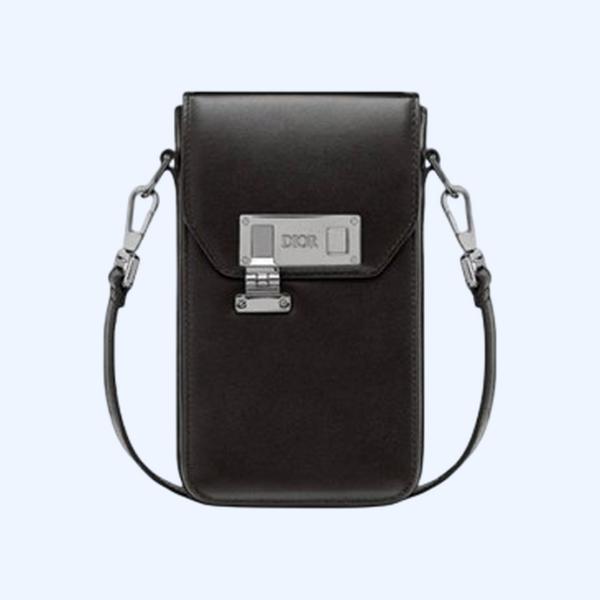 디올 버티컬 파우치 블랙