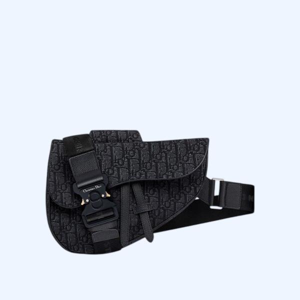 디올 새들백 블랙 오블리크 자카드