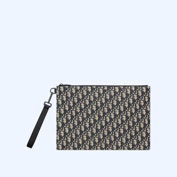 디올 오블리크 A4 파우치 베이지