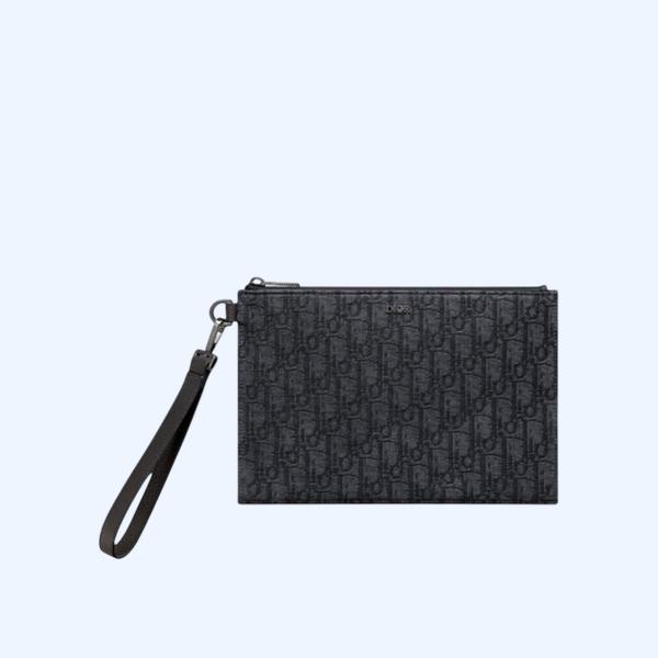 디올 오블리크 자카드 A5 파우치
