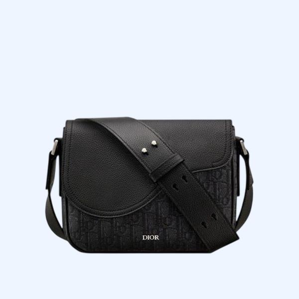 디올 새들 미니 메신저 백 블랙