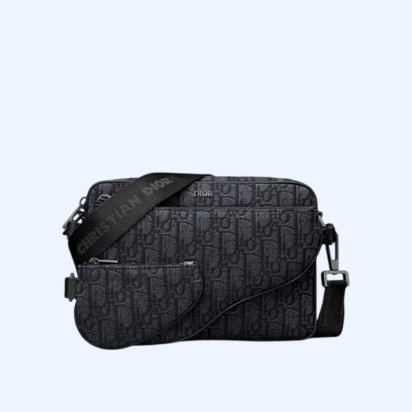 디올 새들 트리플 파우치 블랙