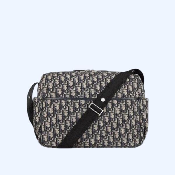 디올 오블리크 프린트 캔버스 백