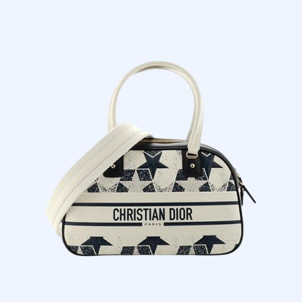 디올 바이브 지퍼 스타 엡보싱 볼링 백