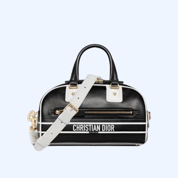 디올 바이브 지퍼 볼링 토트 백