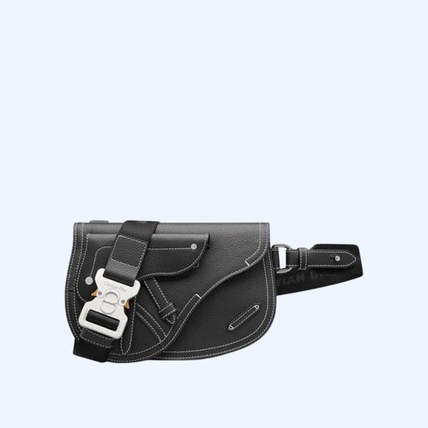 디올 새들 파우치 백 블랙