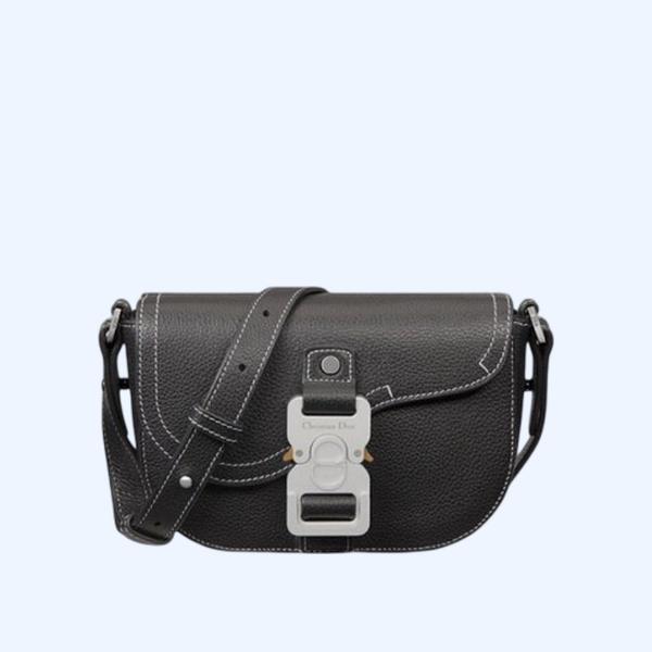 디올 새들 스트랩 파우치 블랙