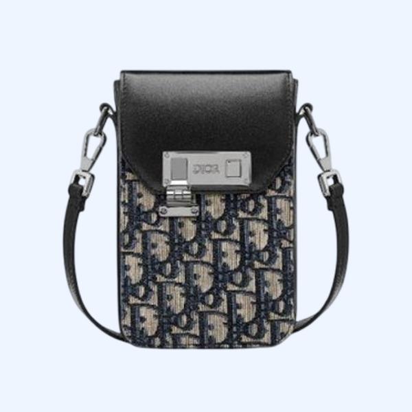 디올 버티컬 파우치 베이지