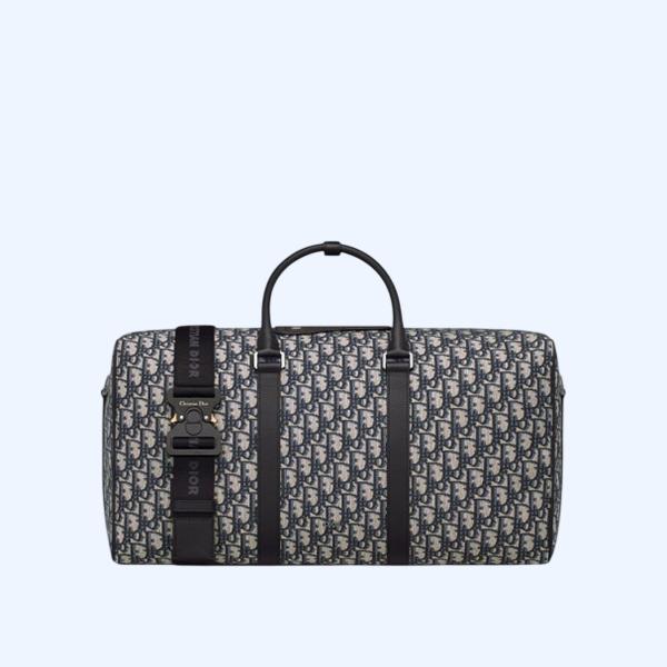 디올 오블리크 자카드 링고 50 백 베이지