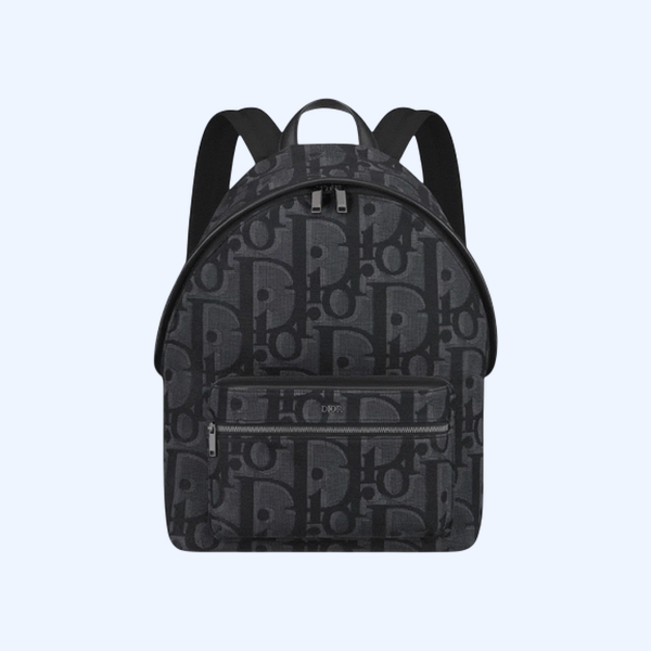 디올 맥시 오블리크 자카드 라이더 백팩 블랙