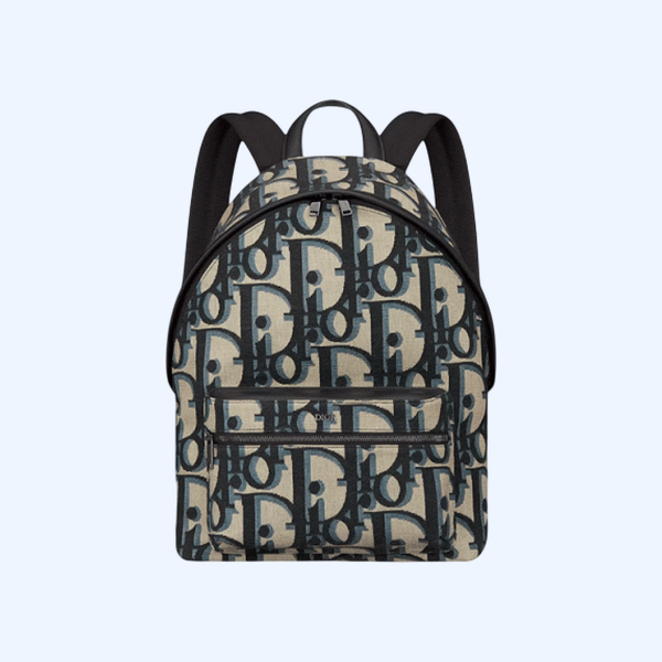 디올 맥시 오블리크 자카드 라이더 백팩 베이지