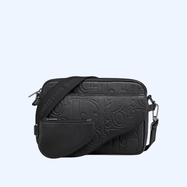 디올 새들 트리플 파우치 블랙 그래비티