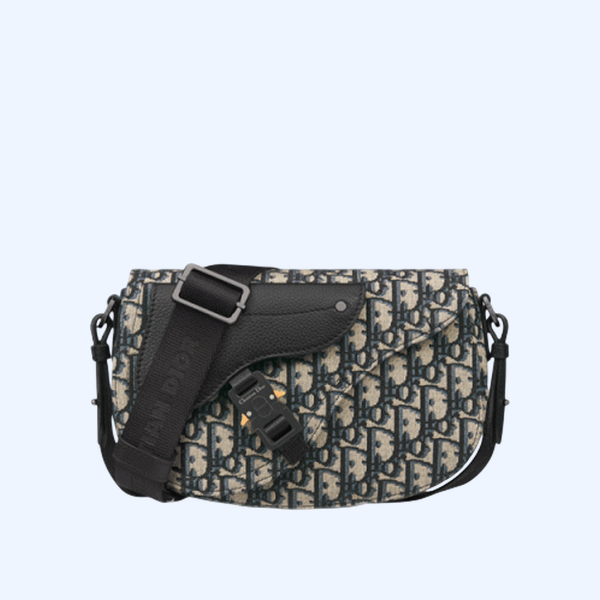 디올 새들 메신저백 베이지 오블리크 자카드