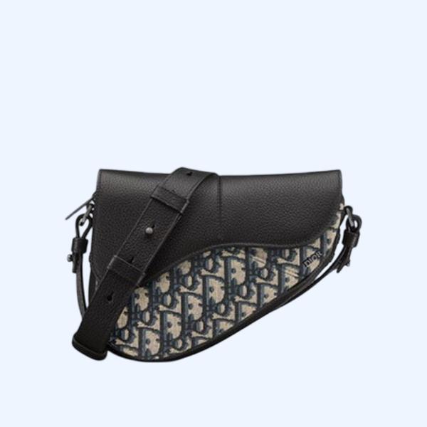 디올 오블리크 Saddle 미니백 베이지