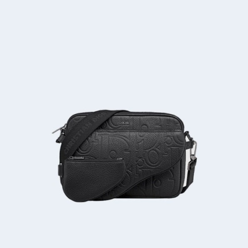 디올 Saddle 트리플 파우치 블랙