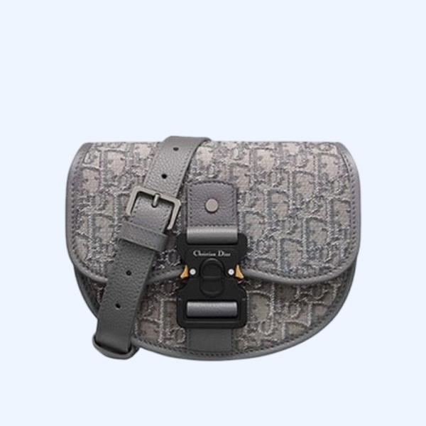 디올 오블리크 자카드 미니 라이트 갤럽 백 그레이