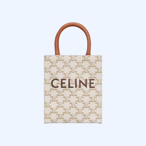 셀린느 미니 버티컬 카바스 백 화이트 탠