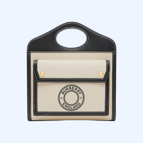 버버리 미니 로고 그래픽 캔버스 포켓백