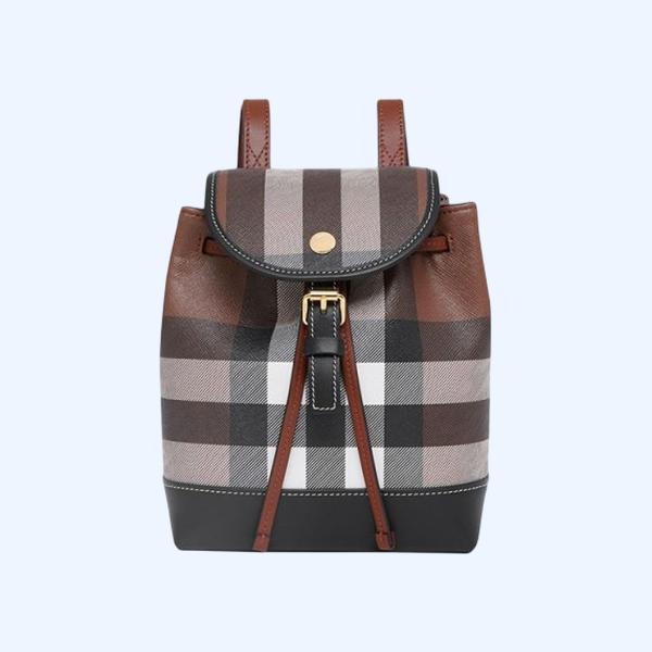 버버리 체크레더 마이크로 백팩
