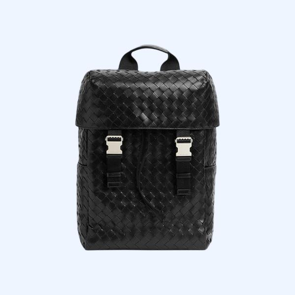 보테가베네타 인트레치아토 플랩 백팩 블랙