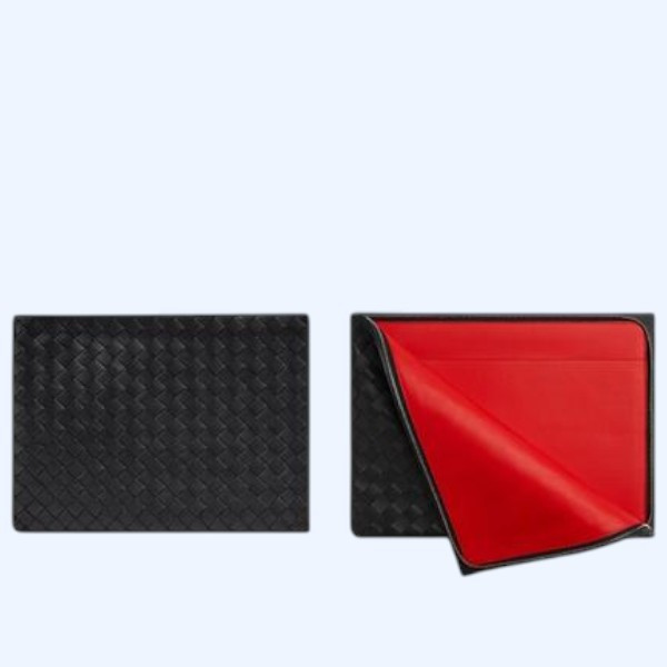 보테가베네타 인트레치아토 투톤 하프 지퍼 파우치