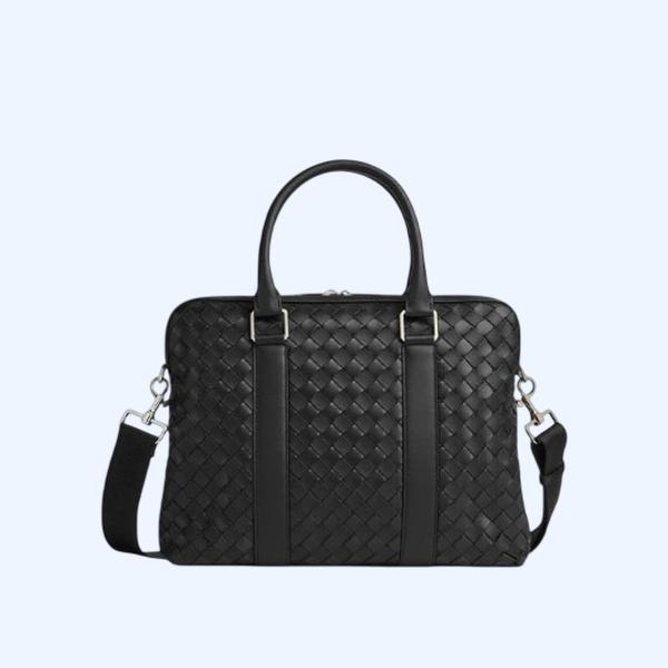 보테가베네타 인트레치아토 브리프케이스 블랙