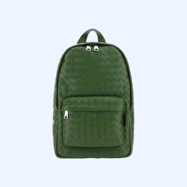 보테가베네타 다크 그린 레더 백팩