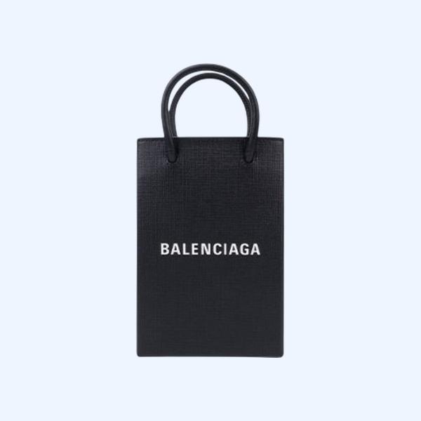 발렌시아가 미니 폰홀더 블랙