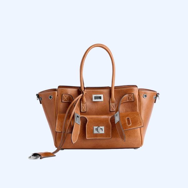 여성 벨 에어 캐리 올 백 미니 탠 카우보이