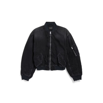 남성 스탠다드 데님 보머