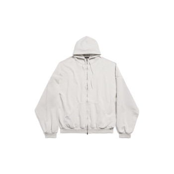 남성 시큐리티 테이프 집업 라지 핏 후디 더티