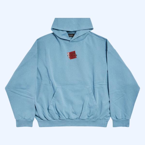 남성 테이프드 발렌시아가 백 미디엄 핏 후디