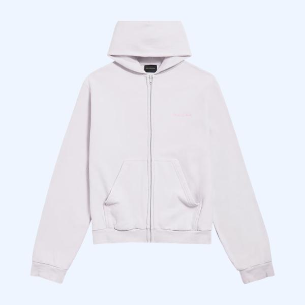 여성 발렌시아가 백 레귤러 핏 집업 후디 더티