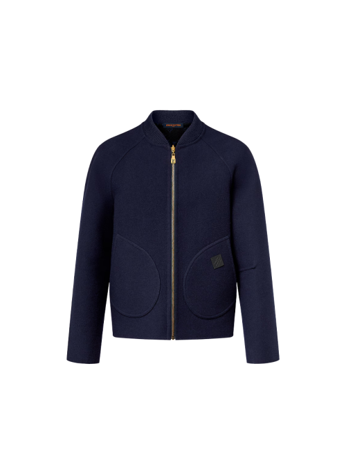 더블 페이스 울 리버서블 블루종