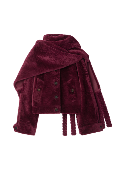 디태처블 스카프 시얼링 재킷