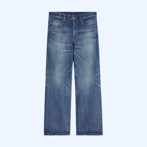 와이드 레그 진 - 다크 유니언 워시 데님