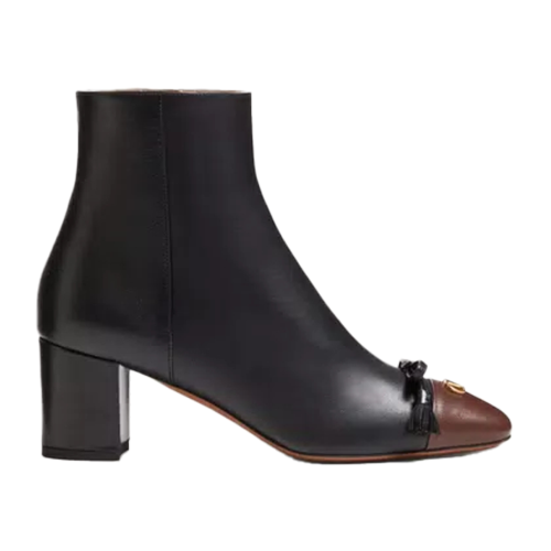 발레 뒤 루아 키드스킨 레더 앵클 부츠 60MM 블랙