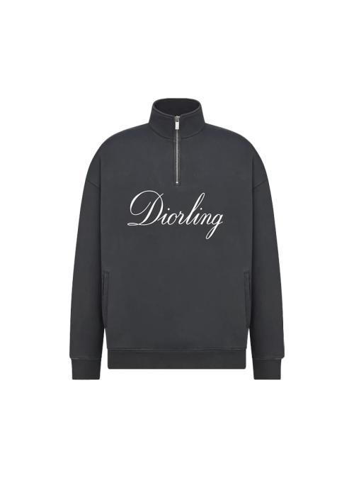 Diorling 지퍼 칼라 스웨트셔츠