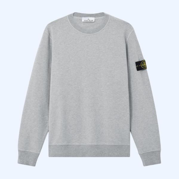 리브 조직 디테일 크루넥 스웨트셔츠