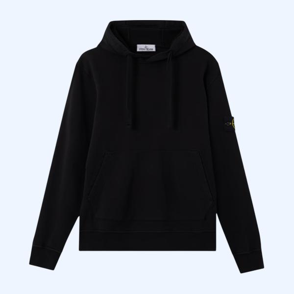 파우치 포켓 레귤러 핏 후드 스웨트셔츠