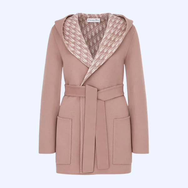 벨트 후드 크롭 코트