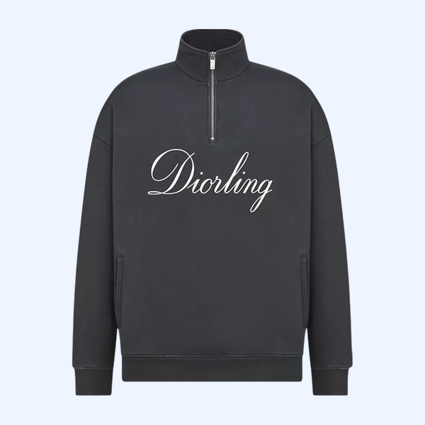 Diorling 지퍼 칼라 스웨트셔츠